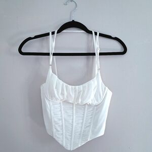 Dreamy Ethereal White Milkmaid Corset Top